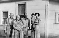 Five Generations of PRice Family: Leavitt, Emma, James, Patrick Burrus, and Patsy Rice Burrus